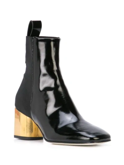 Shop Proenza Schouler Metallic Heel Boot In Black