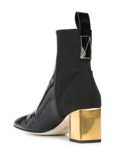 Shop Proenza Schouler Metallic Heel Boot In Black