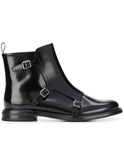 Shop Church's Buckle Ankle Boots In Black