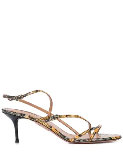 AQUAZZURA CAROLYNE HEELED SANDALS - 大地色