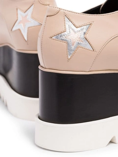 Shop Stella Mccartney Elyse Star Motif Platform Brogues In Neutrals