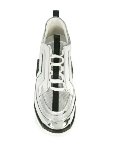 Shop Pierre Hardy Vibe Sneakers In Silver