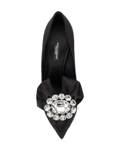 Shop Dolce & Gabbana Crystal Embellished Pumps In Black