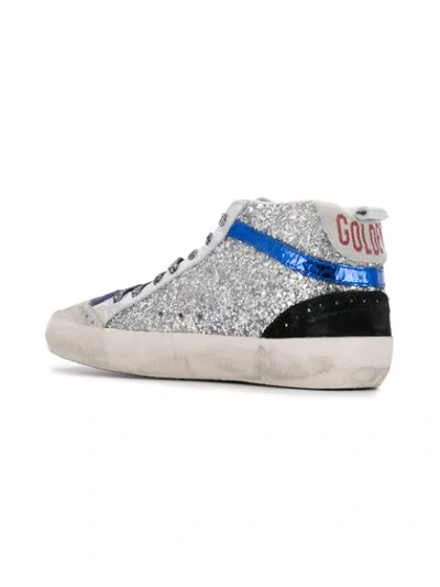 Shop Golden Goose Mid Star Sneakers In Silver