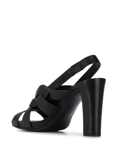Shop Del Carlo Strappy Mid-heel Sandals - Black