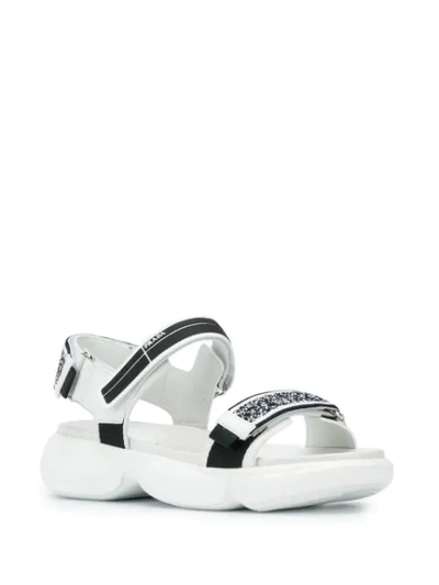 Shop Prada Cloudbust Sandals In White
