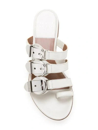 Shop Laurence Dacade Buckled Sliders In White