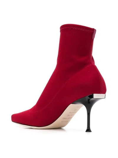 Shop Sergio Rossi Sock Ankle Boots In Red