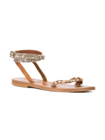 Shop Kjacques Teddy Sandals In Gold