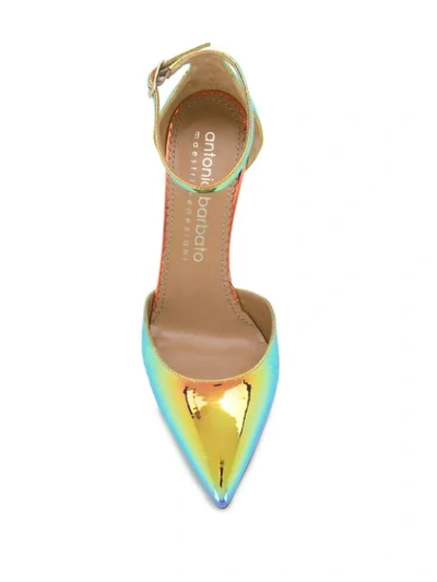 Shop Antonio Barbato Metallic Rainbow Pumps