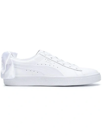 Shop Puma Basket Bow Sneakers - White