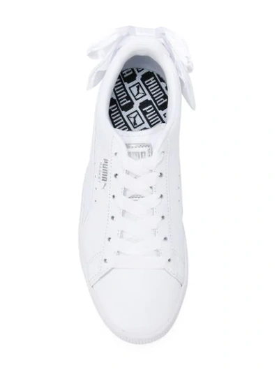 Shop Puma Basket Bow Sneakers - White
