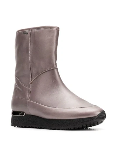 Shop Hogl Side Zip Boots In Grey
