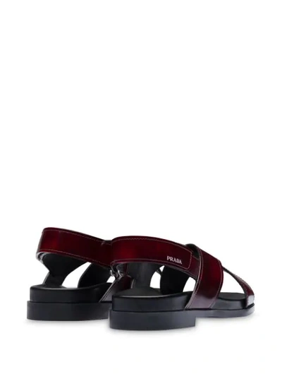 Shop Prada Klassische Sandalen In Red