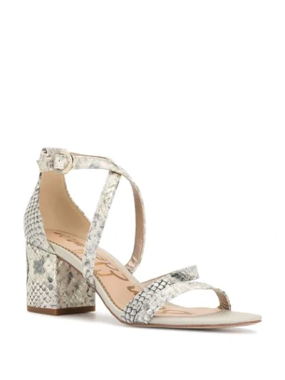 Shop Sam Edelman Stacie Block Heel Sandals In Silver