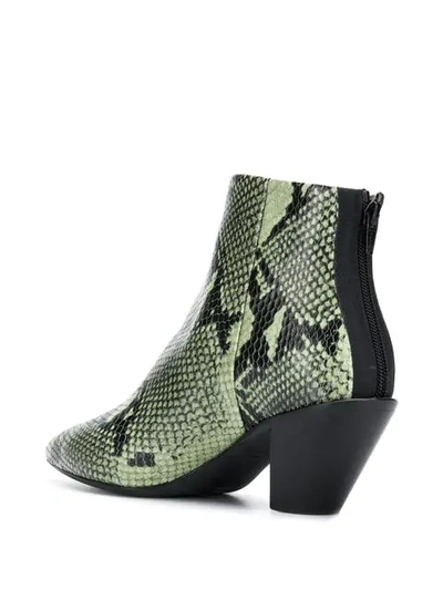 A.F.VANDEVORST SNAKESKIN-EFFECT BOOTS - 绿色