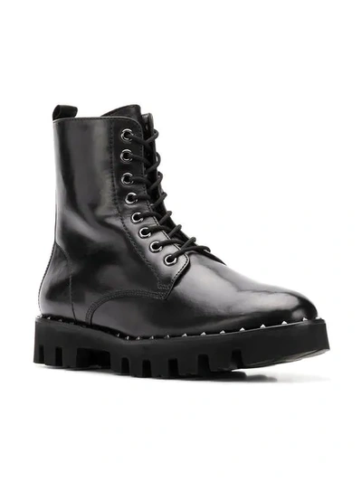 Shop Hogl Lace-up Combat Boots In Black
