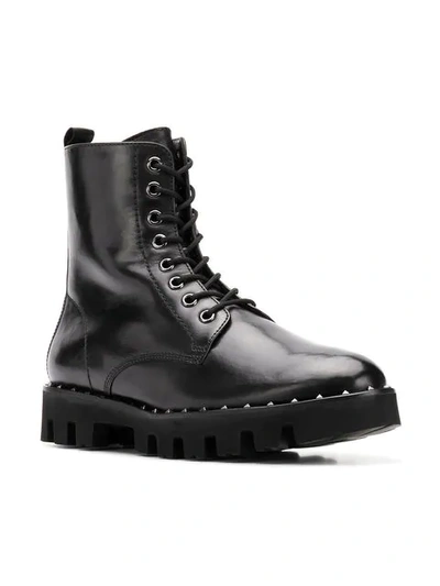 Hogl Lace-up Combat Boots In Black