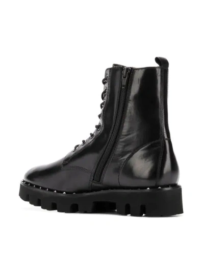 Hogl Lace-up Combat Boots In Black