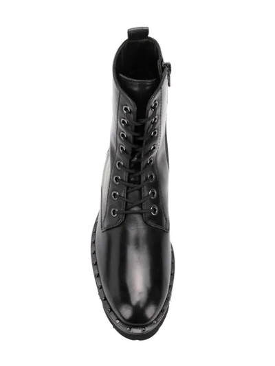 Hogl Lace-up Combat Boots In Black