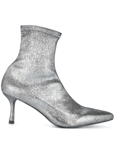 Shop Senso Qweene Ii Sock Boots In Silver