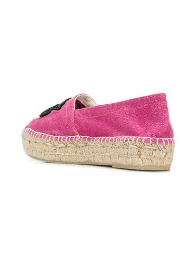 Shop Chiara Ferragni Beaded Eye Espadrilles In Pink