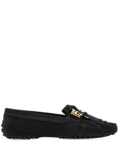 Shop Tod's Gommino Driving Shoes In Black