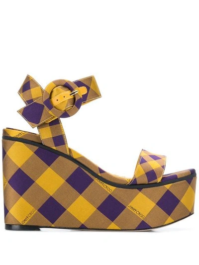 Shop Jimmy Choo Abigail 100 Sandals In Yellow