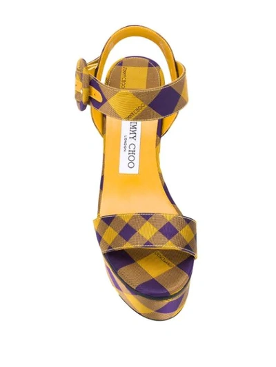 Shop Jimmy Choo Abigail 100 Sandals In Yellow