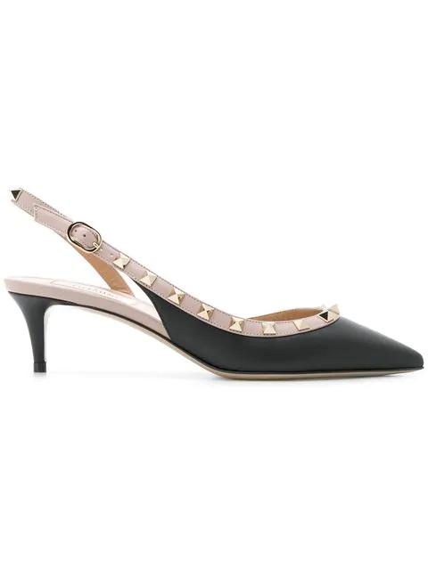 valentino rockstud slingback heels