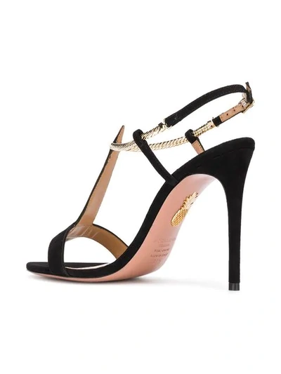 Shop Aquazzura Leather Sandal In Black