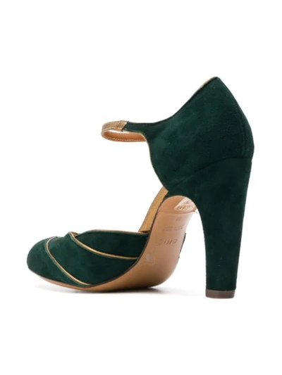 Shop Chie Mihara Pannelled Pumps In Green
