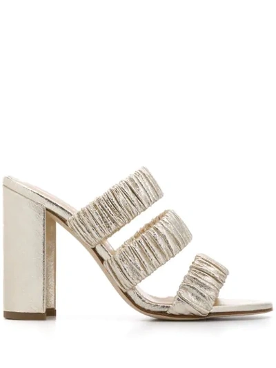 Shop Chloe Gosselin Heeled Sandals In Gold