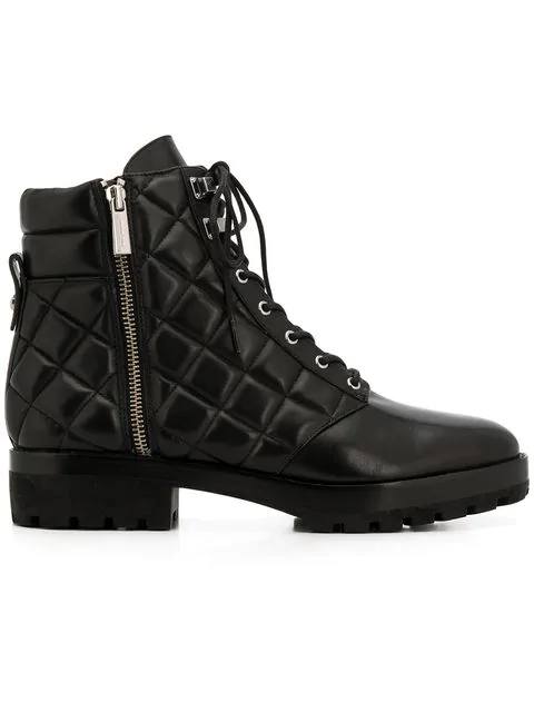 michael kors black combat boots