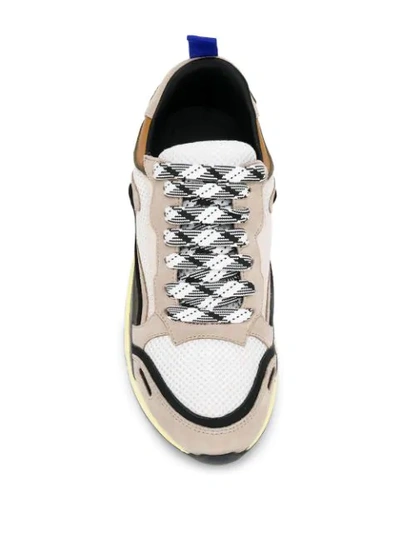 Shop Sandro Flame Sneakers In White