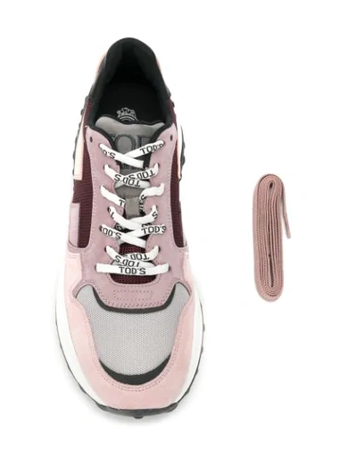 Shop Tod's Chunky Sole Low-top Sneakers In Pink