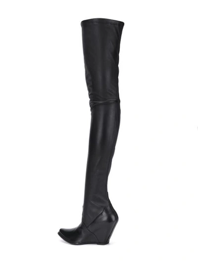 Shop Ben Taverniti Unravel Project Unravel Project Stretch Over-the-knee Boots - Black