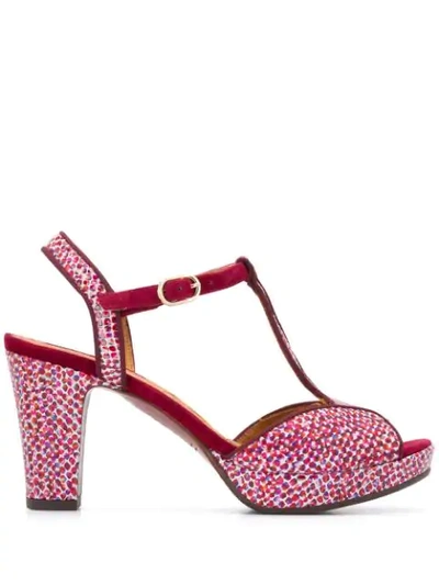 Shop Chie Mihara Metallic Open-toe Sandals - Pink