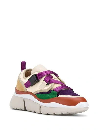 Shop Chloé Multicoloured Sneakers In Neutrals