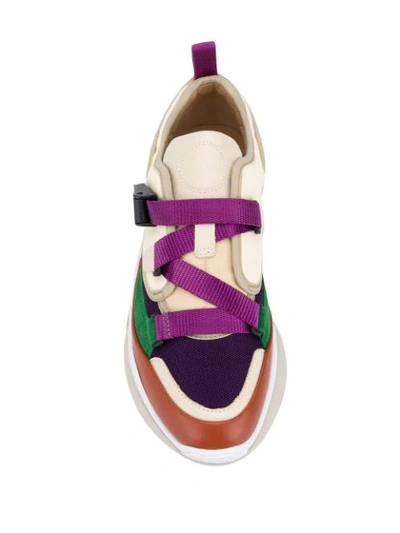 Shop Chloé Multicoloured Sneakers In Neutrals