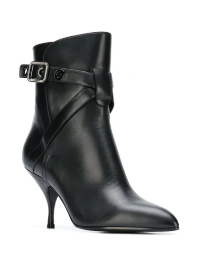 Shop Bottega Veneta Pointed Toe Ankle Boots In Black