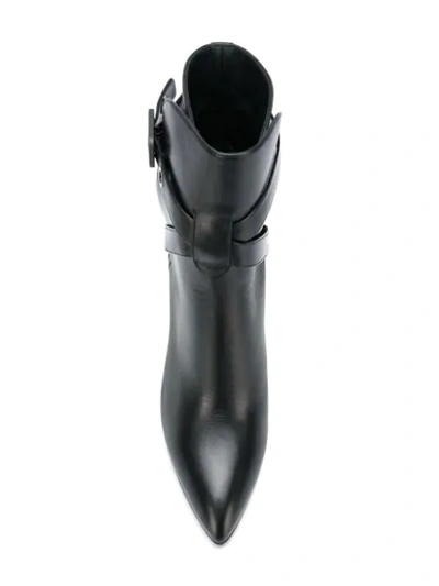 Shop Bottega Veneta Pointed Toe Ankle Boots In Black