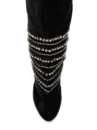 Shop Alberta Ferretti Stud Embellished Boots In Black