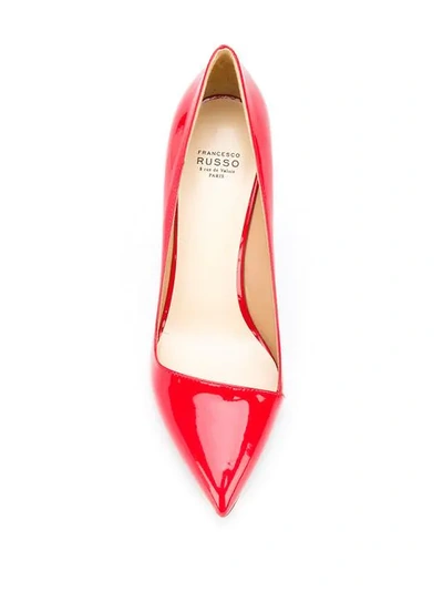 Shop Francesco Russo Pointed Toe Pumps - Red