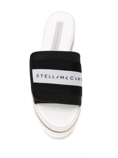 Shop Stella Mccartney Sneak-elyse Slides In Black