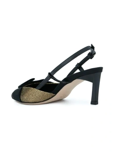 LANVIN KITTEN PUMPS WITH BOW DETAIL - 黑色