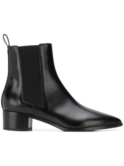 Shop Aeyde Elasticated Side Panel Boots In Black