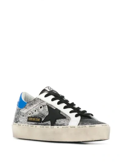 Shop Golden Goose Hi Star Sneakers In Leopard Silver Paillettes