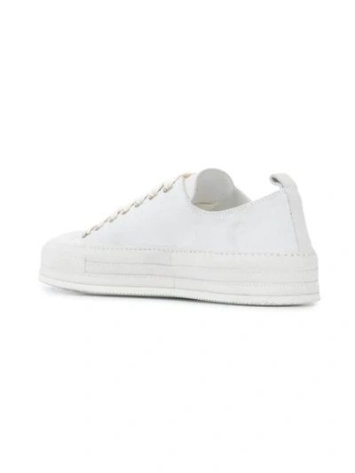 ANN DEMEULEMEESTER LACE-UP SNEAKERS - 白色