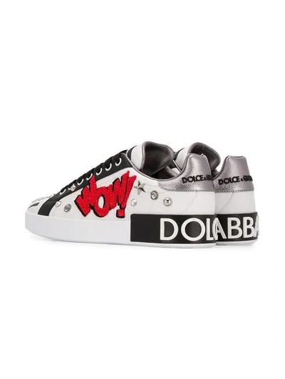 Shop Dolce & Gabbana Portofino Sneakers In White